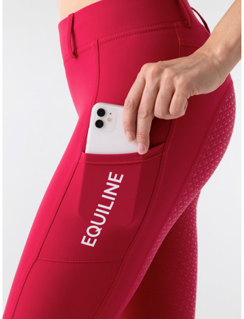 Legginsy EQUILINE Carlef z pełnym lejem / wiśniowe