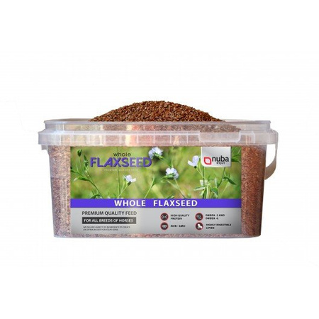 Nuba Whole Flaxseed 3,5 kg- Całe Nasiona Lnu - Siemię Lniane