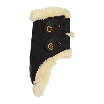 Ochraniacze skokowe tylne KENTUCKY Sheepskin Elastic  / czarne