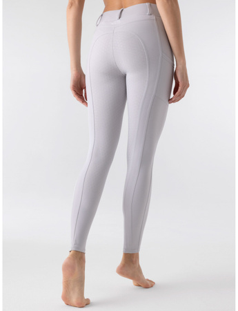 Legginsy EQUILINE Carlef z pełnym lejem / białe