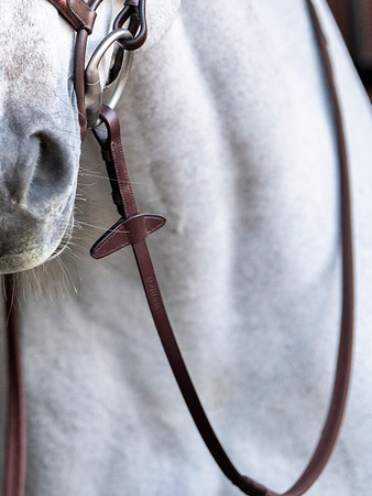 Wodze gumowe EQUILINE / brązowe