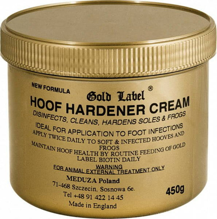 Preparat utwardzający do kopyt GOLD LABEL Hoof Hardener Cream