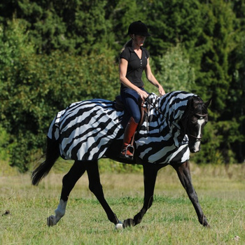 Derka siatkowa treningowa BUCAS Buzz-Off Riding Zebra