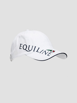 Czapka EQUILINE Logo / biała