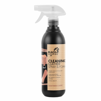 24H Pianka do skór BLACK HORSE Cleaning Leather spray & foam 500ml