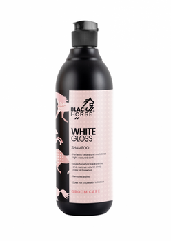 24H Szampon WHITE GLOSS dla koni o jasnej maści 500ml BLACK HORSE